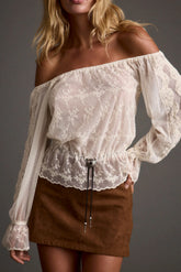 Norah Ivory Off Shoulder Top