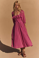 Oasis Midi Dress-Island Flower