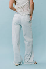 Kendall Striped Wide Leg Jeans