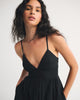 Bra-Free Tie-Back Flowy V-Neck Maxi Dress