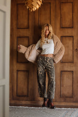 Suki Camel Shearling Coat