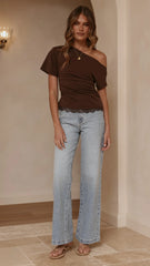 Tallie Lace Top - Chocolate