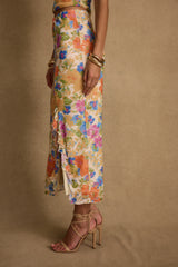 Marisol Floral Mesh Midi Skirt