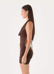 Jessika Mini Dress - Chocolate