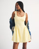 100% Cotton A&F Bra-Free Dylan Mini Dress-Yellow