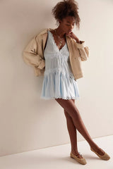 In This Groove Mini Slip Dress-Country Air