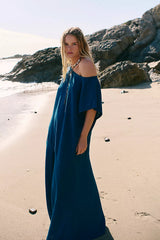 Tierney Linen Maxi Dress-Poseidon