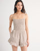 A&F Sydney Smocked Dipped-Waist Romper-Brown Stripe