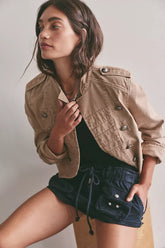 We The Free Waimea Slouchy Shorts-Black