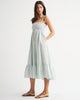 A&F Sydney Smocked Convertible Midi Dress-Light Sage Stripe