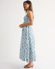 Bra-Free Dipped-Waist Maxi Dress-Blue