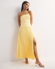 High Rise Pleated Maxi Set Skirt-Yellow