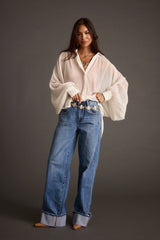 Claudia Ivory Oversized Blouse