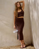 High Rise Crochet Midi Skirt