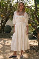 Oasis Midi Dress-Canvas