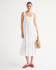 A&F Sydney Smocked Convertible Midi Dress-White