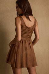 Kit Mocha Floral Micro Mini Dress