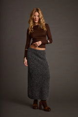Alpine Charcoal Sweater Maxi Skirt