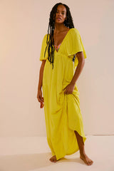 La La Maxi Dress-Golden Kiwi