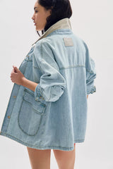 We The Free Lemon Denim Jacket-Sweet icing