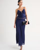Bra-Free Lace-Pieced Set Top-Blue