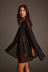 Indie Black Cape Dress