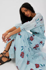 Morning Meadows Long-Sleeve Maxi Dress