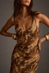Zaila Animal Print Maxi Dress