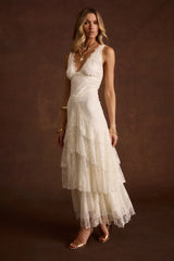 Mon Amour Cream Lace Maxi Dress