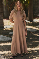 Brentwood Maxi Dress-Cocoa Mousse
