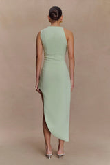 Virginia Suiting Embroidered Midi Dress - Sage