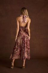 Darcy Berry Floral Chiffon Maxi Dress
