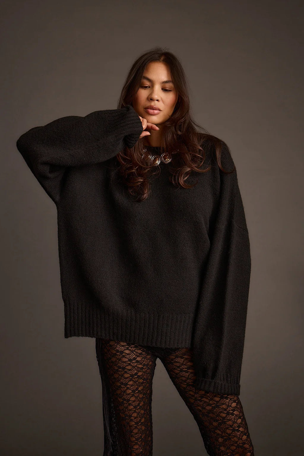 Zoe Black Oversized Sweater
