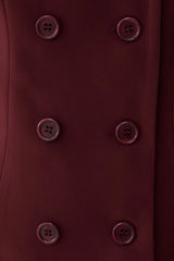 Luciana Suiting Mini Dress - Wine