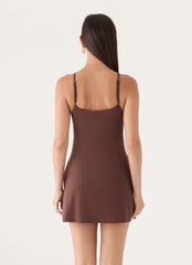 Savanah Mini Dress - Chocolate
