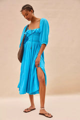 Oasis Midi Dress-Blue