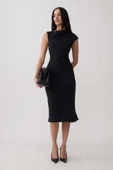 Gloom Midi Dress - Black
