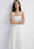 A-line Linen Dress-White