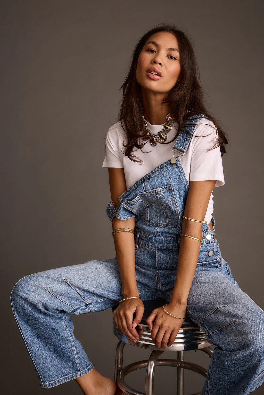Muse Barrel Denim Overalls