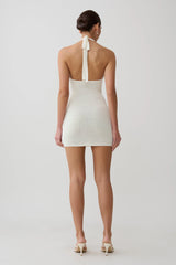 Bohdie Crochet Halter Mini Dress - Ivory