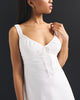 Bra-Free Tie-Front Linen-Blend Mini Dress