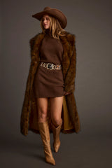 Topanga Mocha Sweater Mini Dress