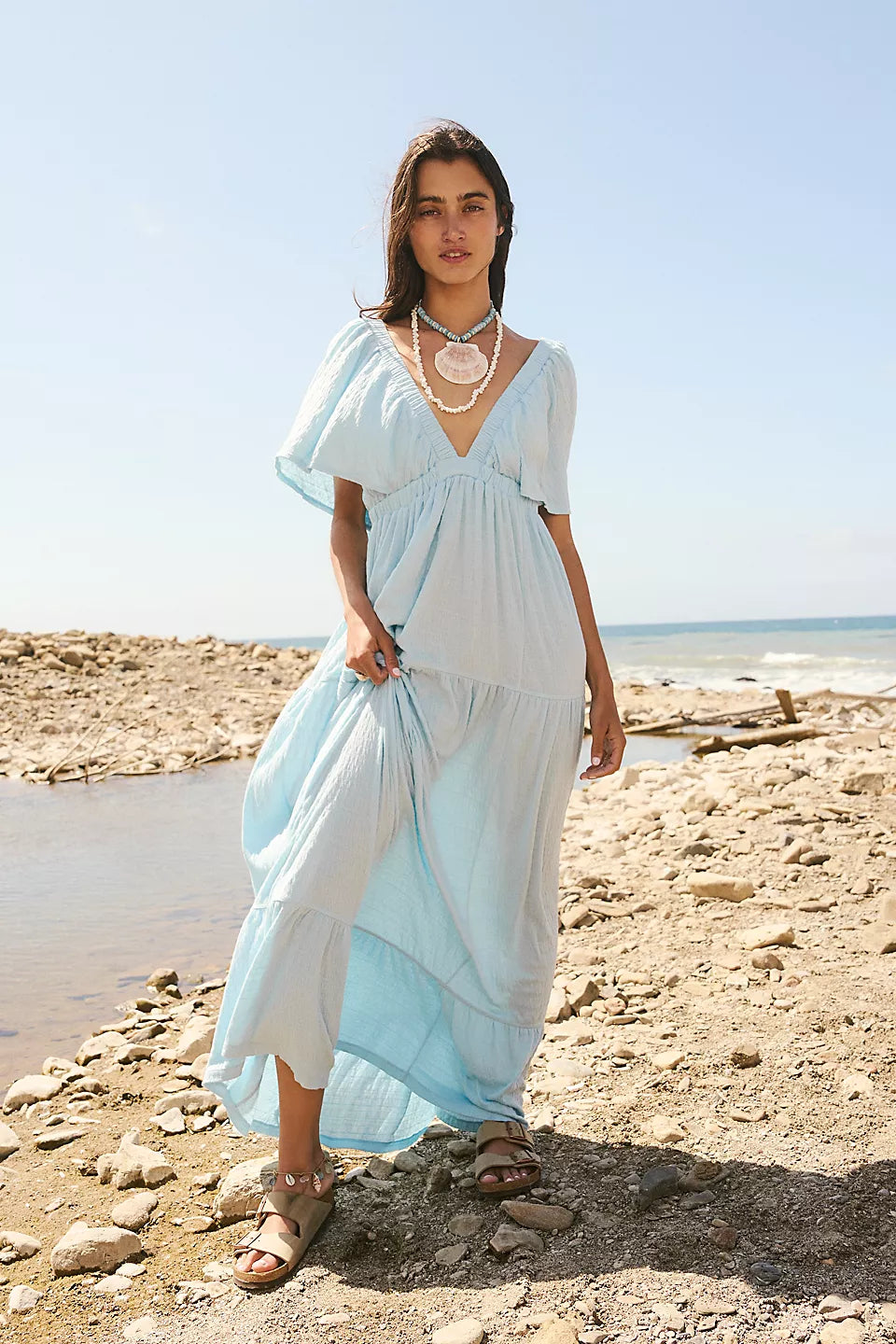 La La Maxi Dress-Blue