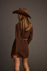 Topanga Mocha Sweater Mini Dress