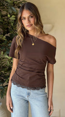 Tallie Lace Top - Chocolate