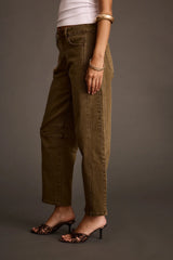 Muse Olive Barrel Jeans