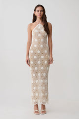 Sam Halter Hand Crochet Maxi Dress - Ivory