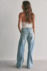 We The Free Highland Low-Rise Twisted Bowed Jeans