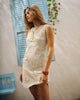 Open-Back Crochet Mini Dress