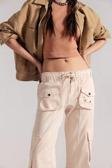 We The Free Tahiti Pull-On Cargo Pants-Pink Salt
